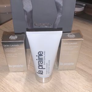La Prairie Skin Caviar foam cleanser & luxe sleep mask & luxe cream sheer